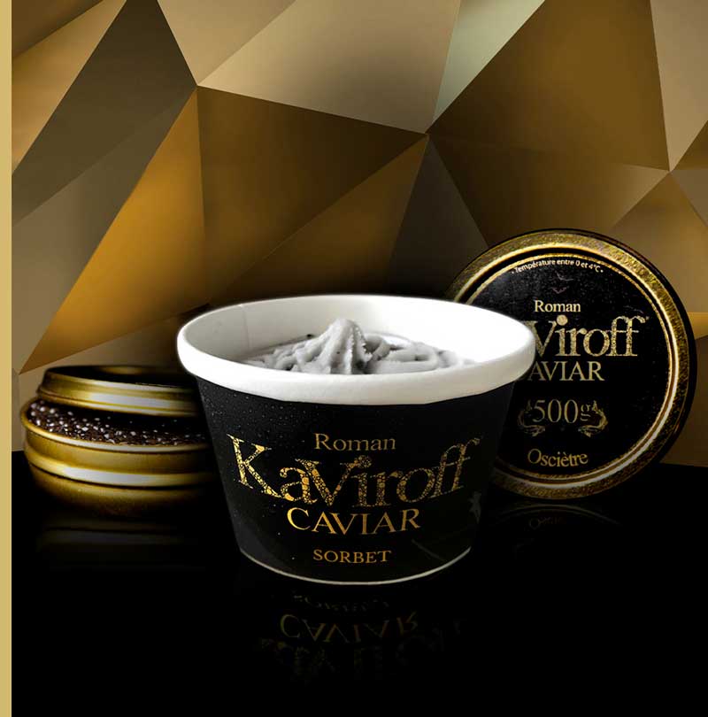 Osez le sorbet caviar Roman Kaviroff pour une expérience gustative unique