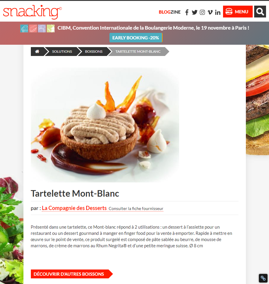 Tartelette Mont-Blanc