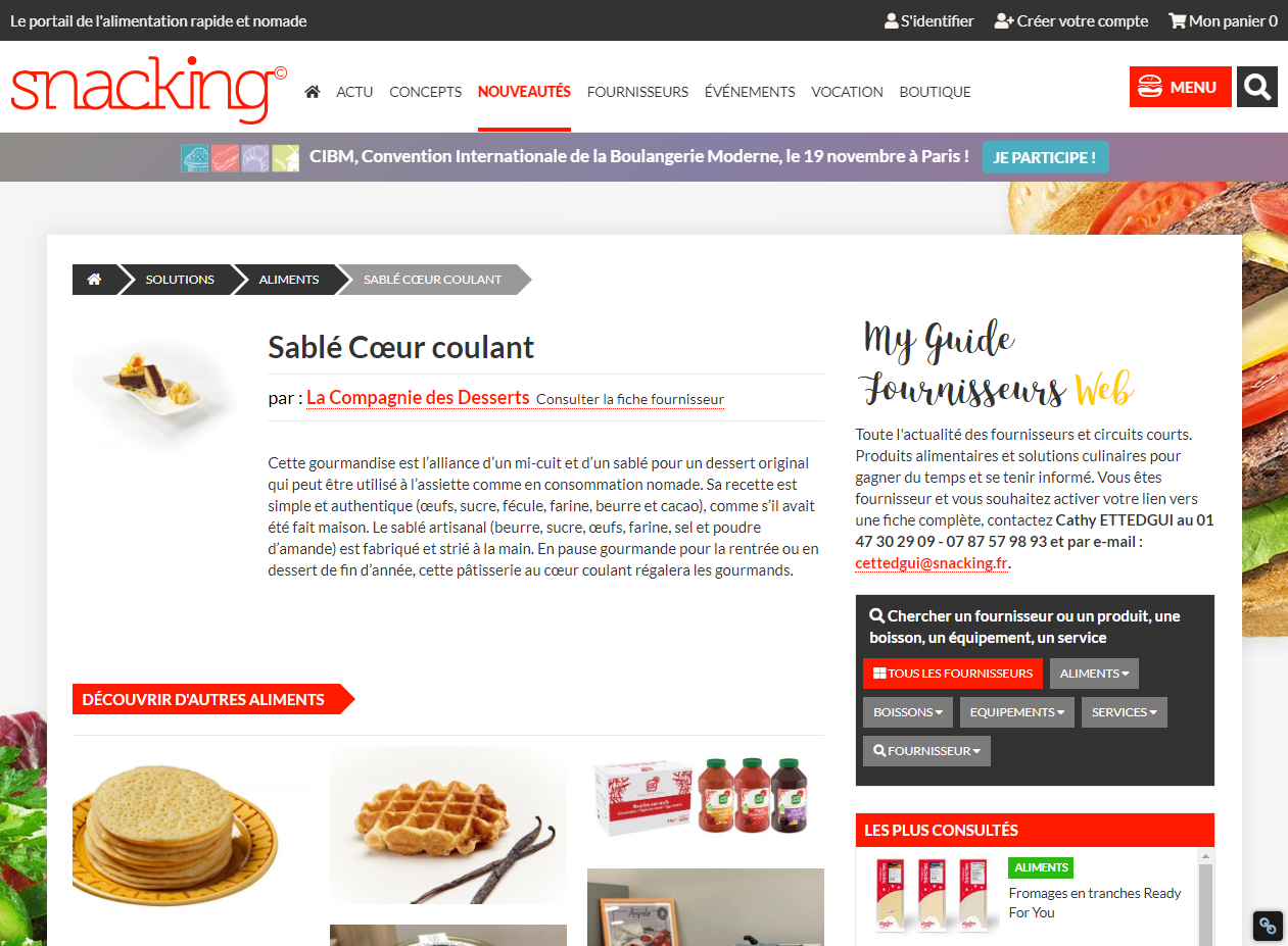 Sablé Cœur coulant