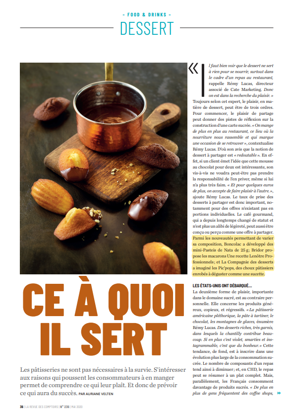 FOOD & DRINKS Dessert ce à quoi il sert