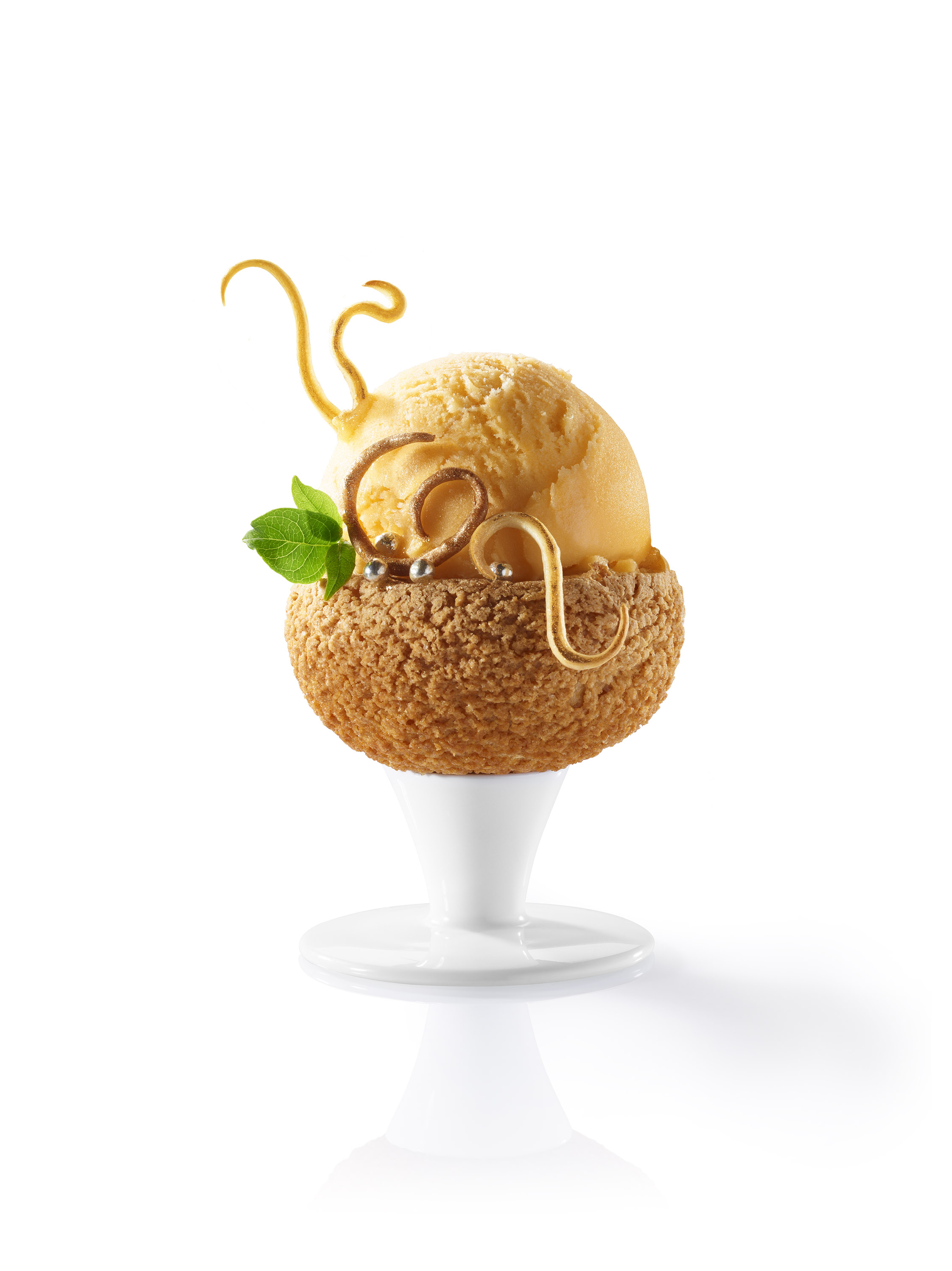 Chou craquelin, sorbet Abricot