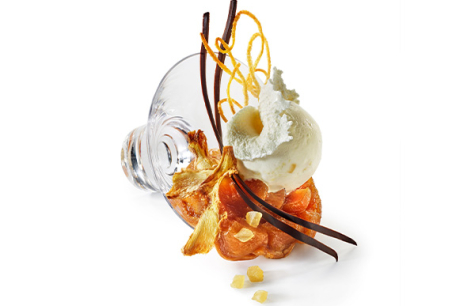 Tatin renversée et sorbet Citronnelle Gingembre