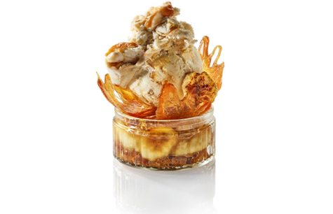 Bananes, crumble et glace Banoffee