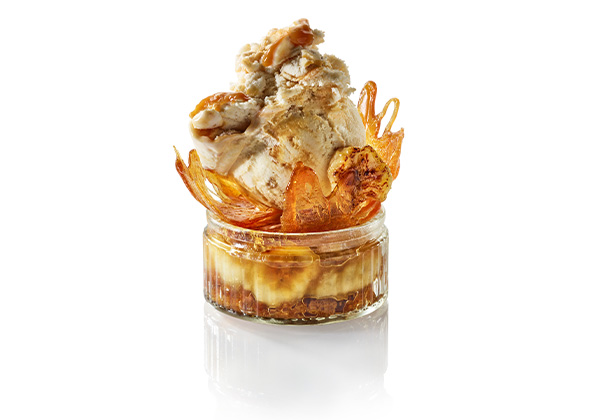 Bananes, crumble et glace Banoffee