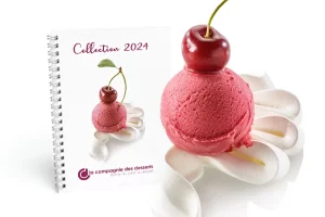 Notre catalogue 2024, glaces, desserts et pâtisseries.
