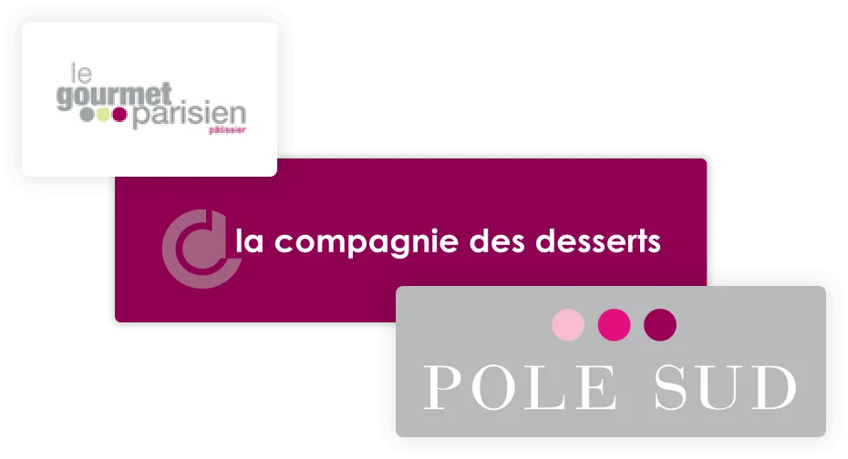Logos Gourmet Parisien - La Compagnier des Desserts et Pole Sud